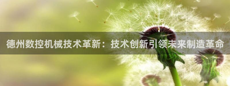 天辰宝宝娱乐：德州数控机械技术革新：技术创新引领未来制造革命