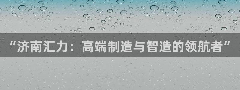 天辰团队贝高娱乐：“济南汇力：高端制造与智造的领航者”
